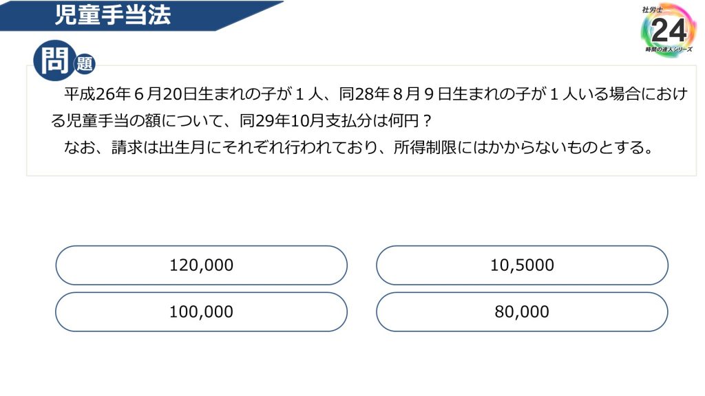 正解率19％！基本論点なのに難しい・・児童手当法の事例問題にチャレンジ！